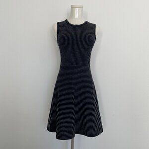 Navy Theory Striped Knit Dress Size P